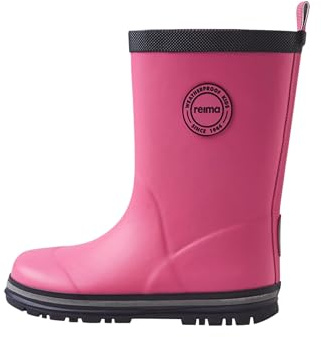 Reima - Taika Gummistiefel für Kinder - Wasserdichte Regenstiefel Kinder mit Baumwollfutter, flexibler Griffsohle, reflektierenden Details und Happy Fit-Einlegesohlen - Candy pink, 38