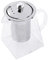Square Glass Teapot with Infuser, 550 Ml Borosilicate Tea Pot with Strainer, Clear Leaf Tea Pots for Loose Tea