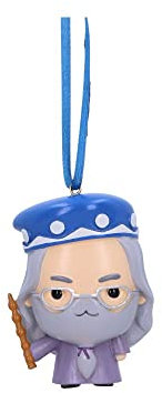 Nemesis Now Harry Potter Dumbledore Hängeornament, 7,5 cm, Harz, grau, offiziell lizenziertes Harry Potter Merchandise, niedliches Dumbledore-Design, in feinstem Harz gegossen, fachmännisch handbemalt