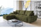ML Furniture Velvet Ecksofa in L-Form – Olive Sofa – Couch mit Stauraum und Kissen - Ausziehbares Schlafsofa – Sofa mit Schlaffunktion - Schlafsofa mit Bettkasten – Gästebett – 289 x 189 cm