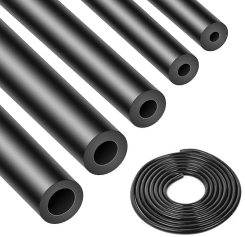 Shineyoo Silicone Vacuum Tubing Hose 6.6 FT, 1/8 5/32 1/4 5/16 3/8 ID High Performance 130PSI, Engine Automotive Vacuum Silicone Hose Line 5PCS