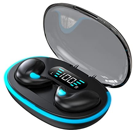 Mini unsichtbare Kopfhörer Bluetooth in Ear kabellos Kopfhörer Bluetooth Sleep Earbuds Kopfhörer zum Schlafen für kleine Ohren Schlafkopfhörer Seitenschläfer Noise Cancelling Kopfhoerer schwarz