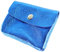 modamoda de P09 Damen Münzgeldbörse Geldbörse Portemonnaie Klein Leder Made in Italy P09, Farbe:Blau-Metallic