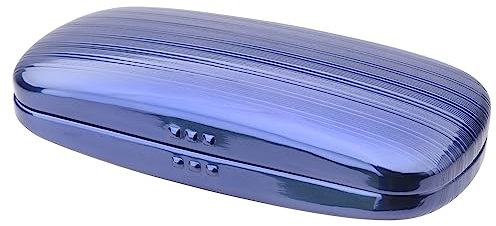 Philley Brillenetui aus Aluminium mit hartem Streifen gefüttert Metall Sonnenbrillen für Frauen&Mann(A-BLue)