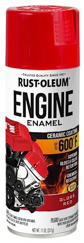 Rust-Oleum 363569 Engine Enamel Spray Paint, 11 oz, Gloss Red, (Pack of 1)