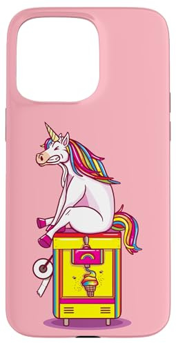 Glace à caca licorne rose Coque pour iPhone 15 Pro Max
