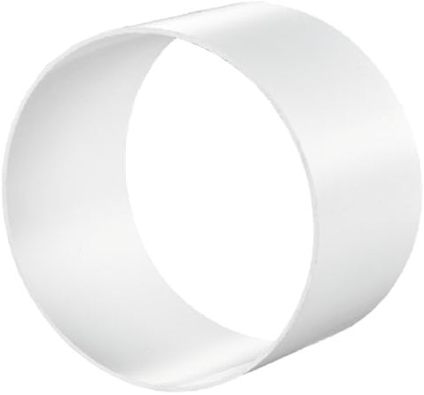 Connettore per tubo Ø 100 mm per tubo di ventilazione rotondo in plastica tubo di ventilazione, raccordo per tubi rotondi in PVC, connettore per tubo di ventilazione, condotto in plastica ABS, bianco