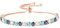 GW Bracciale Tennis Donna Braccialetto Donna Argento con Zirconi Personalizzato Braccialetti Regalo Donna Bomboniere Compleanno Laurea Mamma (Oro rosa, Blu Misto+Cristallo)