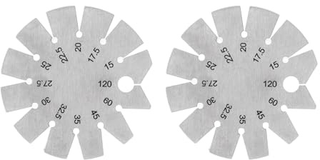 2Pcs Bevel Gauge, Axe Angle Gauge Stainless Steel Compact Multipurpose Axe Angle Gauge Angle Guide Sharpness Tester for Edge Checking Measuring