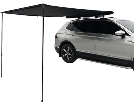 wasserdichte Fahrzeug-Markise, Vielseitige Auto-Markise, Auto Vorzelt, Dachträger-Markise, höhenverstellbar, Wohnmobil-Markisen für SUV/LKW/Van(1.6 * 2.5m/5.2 * 8.2ft)