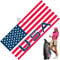 Lpitoy Golf Towel for Golf Bags with Clip Microfiber Fabric Extra Large 43” X 14” Value Pack, Golf Club Cleaning Towel for Men Women Durable Portable(usa Flag)
