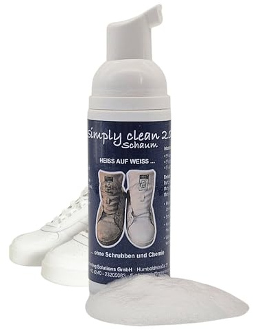 NO Simple Clean Sneaker Reiniger Schaum 50ml – Shoe Cleaner Intensivreiniger, ohne Grauschleier, mit Tiefenreinigung - Schuhputzmittel für alle Schuhtypen und empfindliche Materialien