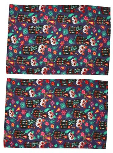 PRETYZOOM 2 Paños De Cocina De Algodón Grueso Trapos De Cocina con Estampado 3D Paño De Limpieza Transpirable