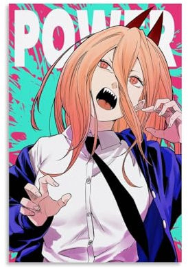 ijshndgn Chainsaw Man Power Poster Vintage Art Cover Room Decor Aesthetic for Bedroom Living Room Walls Aesthetic Poster 12x18inch(30x45cm) Unframe-style