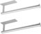 Eolax Papierrollenhalter, Papierrollenstange unter Küchenschrank, Geeignet für Küche, selbstklebend oder Wandmontage mit Bohrlöchern, SUS304 Edelstahl Gebürstetes Nickel 2er-Pack