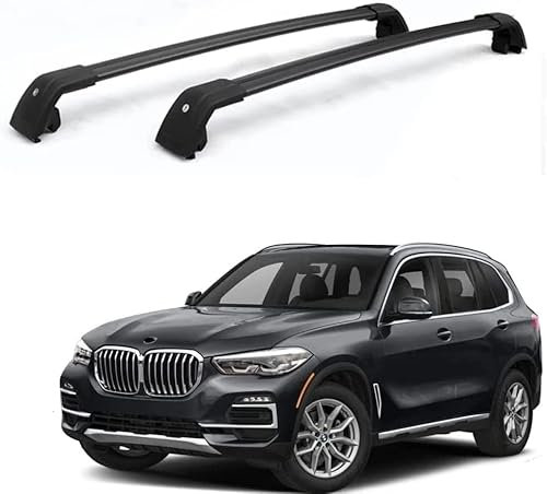 KAZONS Aluminium Dachträger Relingträger für BMW X5 G05 2019 2020 2021 Dachgepäckträger für Fahrradträger Dachboxen Oder Als Skihalter