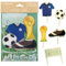 ScrapCooking - Cake Topper Fußball – Papierdekoration für Kuchen & Cupcakes – Trikot, Ball, Tor – Geburtstagsdeko – 4946