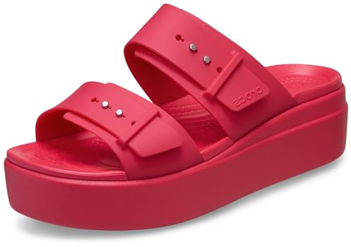 Crocs Brooklyn Buckle Low Wedge, Sandali Donna, Digital Raspberry, 36/37 EU