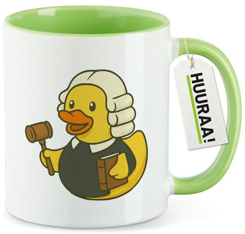 Huuraa Mug Legal Rubber Duck Gift Coffee Mug Green 330ml Legal Rubber Duck Gift Souvenir