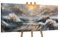 YS-Art Gemälde Meer Moderne Acryl Gemälde auf Leinwand handgemalt Wandbild Schlafzimmer modernes Wohndekor Bilder Büro echtes Kunstwerk 115x50 cm