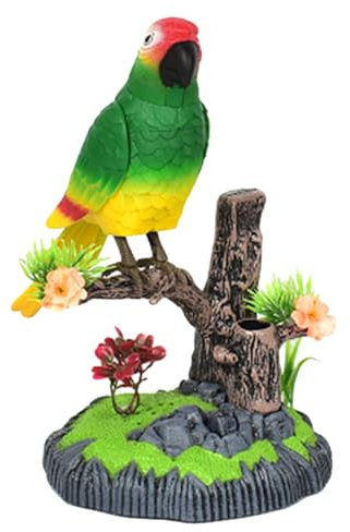 Talking Bird Toy - Electric Parrot, Voice Mimic Robot | Interactive Vocal Repeater Toy for Boys Girls Adults Desktop Bedroom Playroom Home Tabletop Kids Room Speech Imitation Novelty Pet Gift