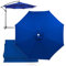 XEISYO Replacement Umbrella Covers 2/2.3/2.5/2.7/3/3.5M, 6/8 Ribs, UV Protection Garden Replacement Parasol Canopy, for Patio Yard Beach (Blue,8ribs-2.3m/7.5ft)