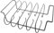 JOINPAYA 1 Pezzo Griglia per Barbecue in Piedi Grattugiare Cremagliera Riutilizzabile Torrefazione Basamento del Girarrosto Grates Rack Grigliare Rack Griglie Ferro da Stiro Nero