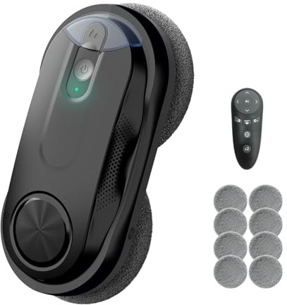 Obito X3 Robot Limpiacristales, 3 Modos de Limpieza automática, con Tanque de 85 ml, Spray Doble, Limpiador automático de Ventanas para Ventanas y Vidrio de Piso Alto