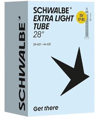 Schwalbe Fahrradschlauch SV17-EL EXTRA Light 28/44-622 IB Black 60mm