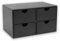 OSCO Faux Leather 4 Drawer Chest - Black
