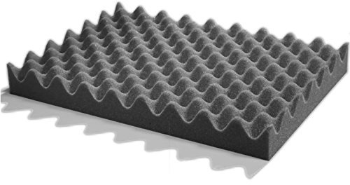 6 x Selbstklebende Akustik-Noppenschaum-Matten Noppenschaumstoff je 500x200x20 mm Grau