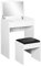 HOMCOM Dressing Table Set Padded Stool Dresser with Flip-up Mirror Multi-purpose - White