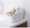 Bathroom storage baskets, Organiser Storage, bathroom Tidy Toiletries Organiser, Box Container For kitchen cupboards cabinets bedroom pantry caddy - pack of 1, 5 litre white plastic