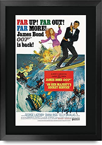 HWC Trading A3 FR James Bond - Auf Geheimdienst Ihrer Majestät Service-Film-Plakat George Lazenby Signed Geschenk GESTALTET A3 Printed Autogramm Film Geschenke drucken Fotobildanzeige