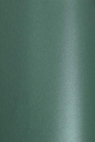 Netuno 100x Bastelkarton Perlmutt Dunkel Grün DIN A4 21 x 29,7 cm 280g Aster Metallic Green Perlmutt Karton Grüntöne Pearlkarton Perlglanz Bastel Karton Perlmutt Glanz Papier zum Basteln