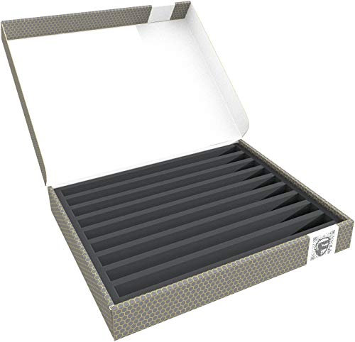 Feldherr Storage Box FSLB040 for model railway locomotives, wagons and vehicles - 9 slots for N gauge vertical, Amount:1 pcs.