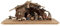 Holyart Hütte Mod. Heilige Nacht mit 13 Krippenfiguren Kostner 9.5cm