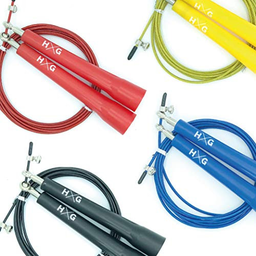 Comba Jump Plástico PVC o cuerda de saltos para fitness. Tu casa es tu gimnasio. (PACK 4 colores)