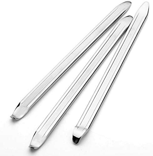 KAHEIGN 3 Pièces Démonte-Pneu, 30cm Démonte-pneus en Acier Au Manganèse Outils De Réparation De Décapant De Pneu De Cuillère pour Le Changement De Pneu De Voiture De Vélo De Moto De Vélo (Argent)