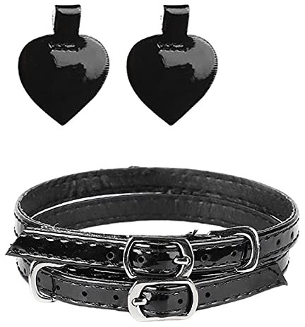 YiyiLai 1 Paire Sangles Amovibles pour Escarpin Femme Chaussure à Talon Bride Cheville Noir #A PU