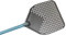 Gi.Metal Pelle à pizza Ligne Evolution rectangulaire en aluminium anodisé en oxyde dur 33 x 33 cm, manche 60 cm