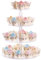 Soporte para Cupcakes, Soporte Redondo de acrílico para Cupcakes de 4 Niveles, Torre de Postre, Soporte para Pasteles para Bodas, cumpleaños, Fiestas temáticas, 38,8 cm (Transparente)