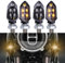 KEEPDSGN 4 pcs Motorrad Blinker E-geprüft 12V Motorrad LED Blinker Bernsteinlampe Mini Pfeillicht Motorrad Vorder Rücklichter Universal Scooter Quad Cruiser Off Road