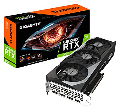 GIGABYTE GeForce RTX 3070 Gaming OC 8G (REV2.0) Carte graphique, 3 ventilateurs WINDFORCE, LHR, 8 Go 256 bits GDDR6, GV-N3070GAMING OC-8GD REV2.0 Carte vidéo (renouvelée)