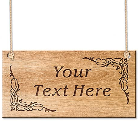 Personalised Gift for Anniversary Christmas Wedding Custom Gift for Couple Engraved Garden Sign Plaque Hanging House Sign Plaque Engraved Wooden Yard Sign Friendship Gifts