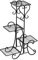 Alightup Porte Plante Interieur Support pour Plantes Dintérieur en Metal Support Pot de Fleurs Escalier Plantes Pour Jardin Balcon Terrasse avec 4 Tablettes Noir 50x22x82cm