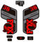 STAR SAM Aufkleber für Fox 36 Performance Step Cast 2021, Rot, 1 cm