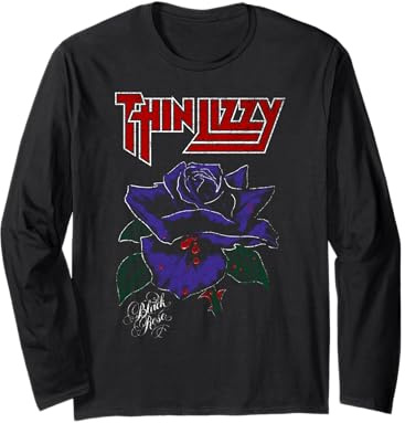 Thin Lizzy Black Rose Color Langarmshirt