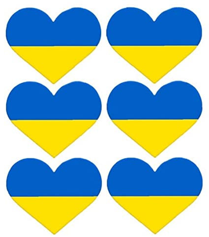 Ukraine Flaggenaufkleber 6pcs Ukrainischer Auto Stoßstange -Aufkleber Auto -Blocks Für Fenstertische Skateboards Laptop Wandcomputer