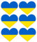 Vepoty Ukraine Flaggenaufkleber 6pcs Ukrainischer Auto Stoßstange -Aufkleber Auto -Blocks Für Fenstertische Skateboards Laptop Wandcomputer